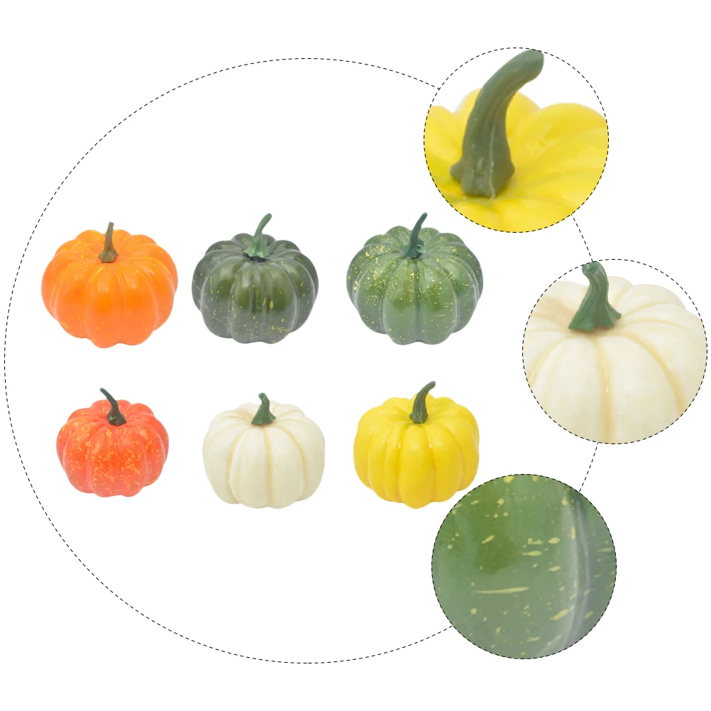 

6 Pcs Simulated Pumpkin Props Party Supplies Large Decorations Halloween Simulation Ornament Fake