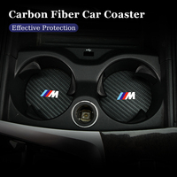 Car Coaster Carbon Fibre Waterproof Bottle Cup Holder Anti-slip Mats For BMW M X1 X3 X5 X6 X7 E30 E90 M3 E84 E83 F25 E91 F15 F16