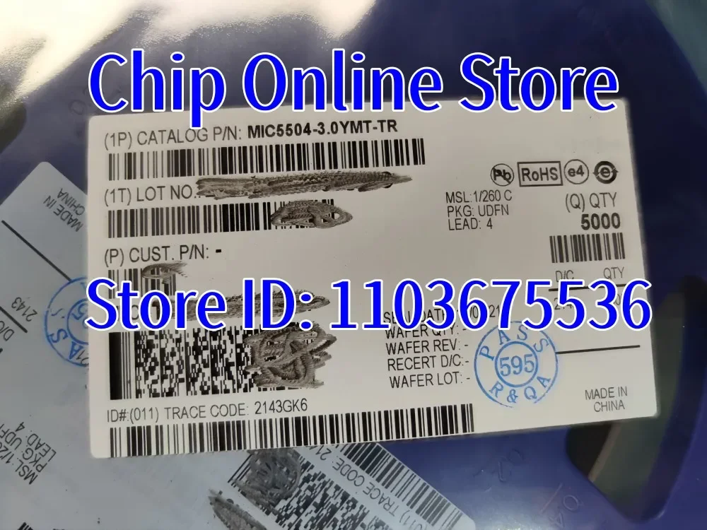 10~100pcs  MIC5504-3.0YMT-TR  MIC5504-3.0YMT  MIC5504  UDFN-4  New Original