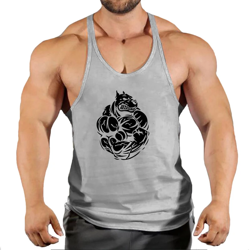 Fitness mężczyzna odzież sportowa t-shirt na siłownię mężczyźni męska kamizelka bez rękawów bluza Stringer koszulki szelki szelki Top podkoszulek