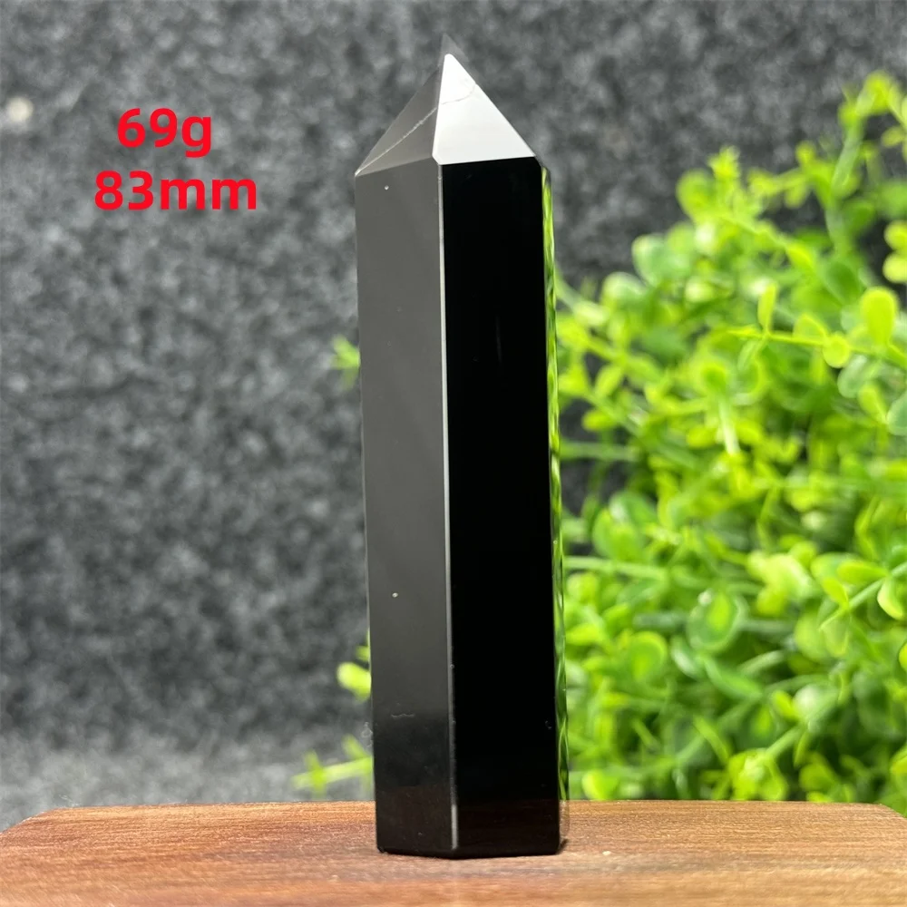 Natural Obsidian Obelisk Reiki Energy Bar Spiritual Healing Meditation Home Decor Polished Office Ornament Witchcraft