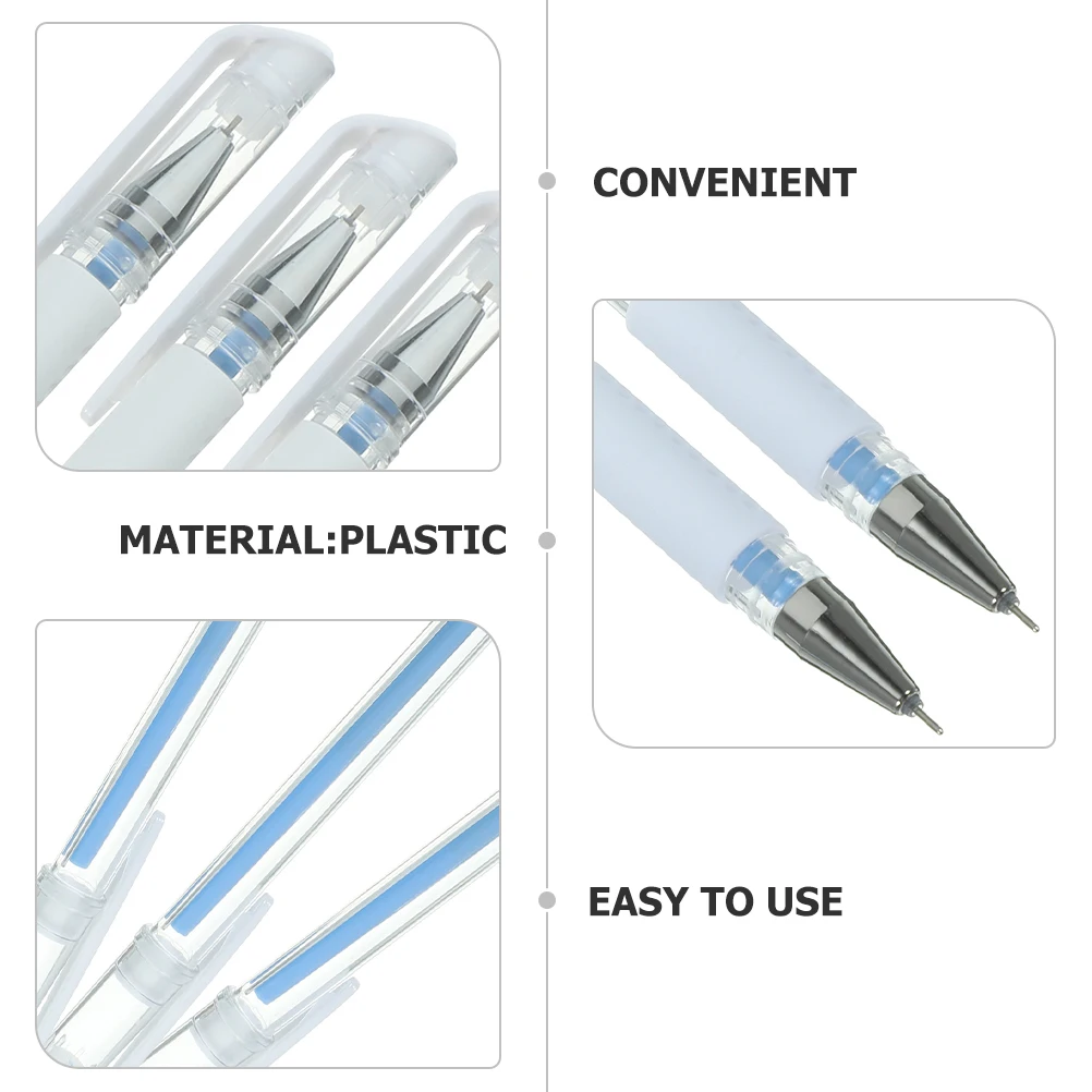 

10pcs Waterproof Beauty Pen Skin Marker for Eyebrows Tattoos Positioning with Fine Tip Portable Marking Pens Black Color