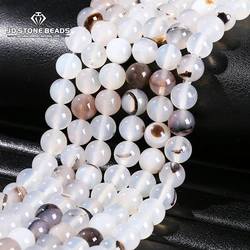 Natural Stone Black Plants Agate Bead Round Loose Spacer Onyx Bead For Jewelry Making Diy Necklace Bracelet Accessories Findings