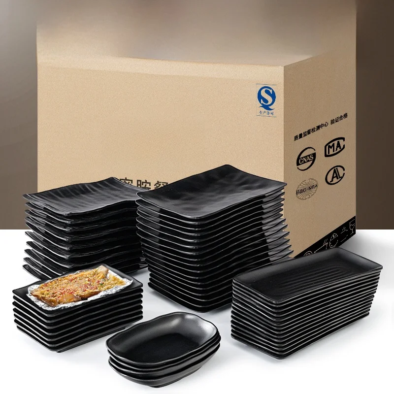 

Прямоугольная матовая посуда Bla Formal Dinnerware в китайском стиле для взрослых, коммерческая, большого размера