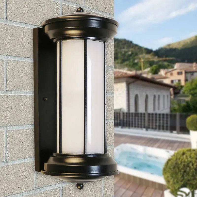 Outdoor European Style Garden, Small House, Villa, Entrance, Corridor, Corridor, Courtyard, Garden, Wall Lamp