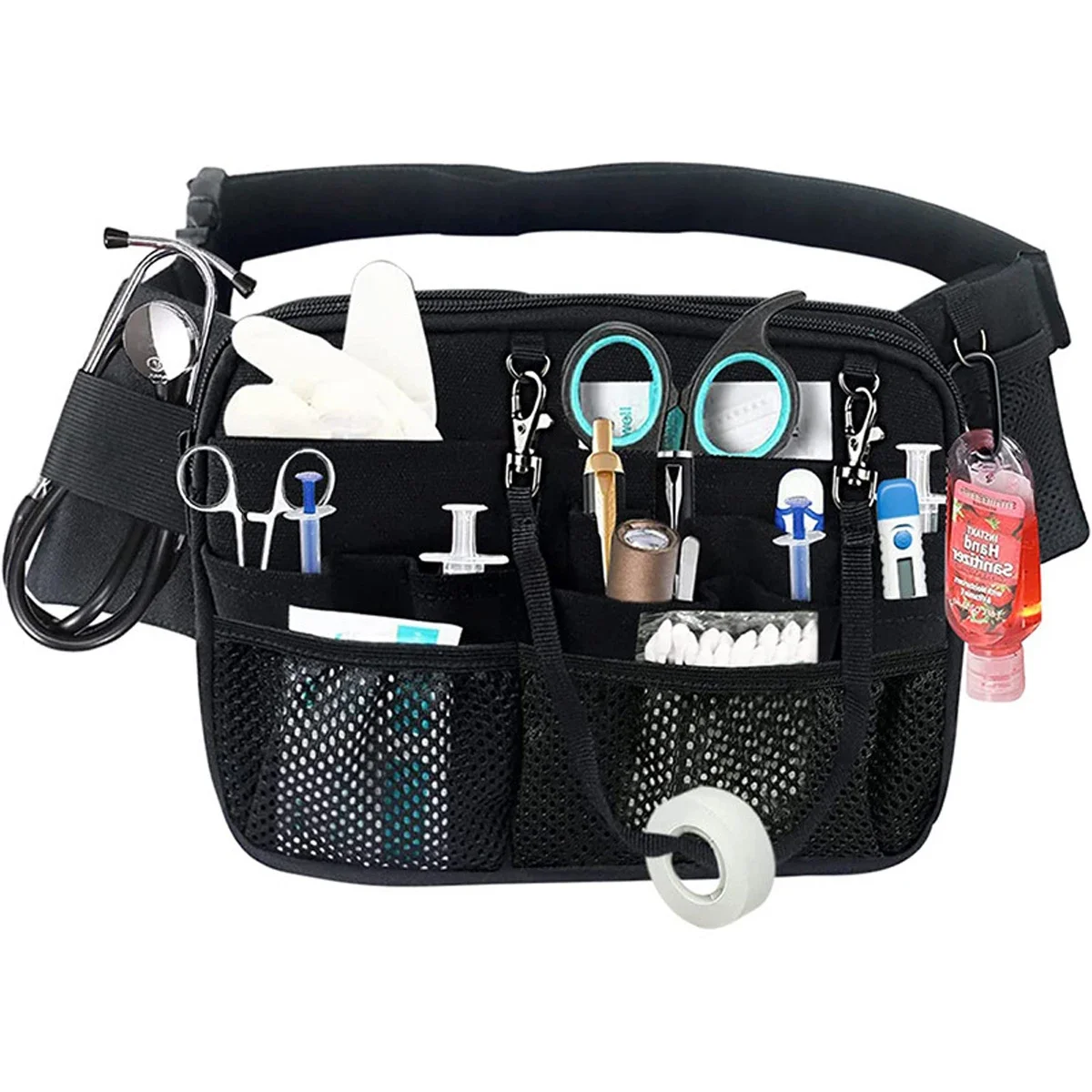 พยาบาล Fanny Pack Multi Pocket เอว Organizer เข็มขัดปรับสายรัดเอวพยาบาลเอวกระเป๋า Organizer กระเป๋าแบบพกพา
