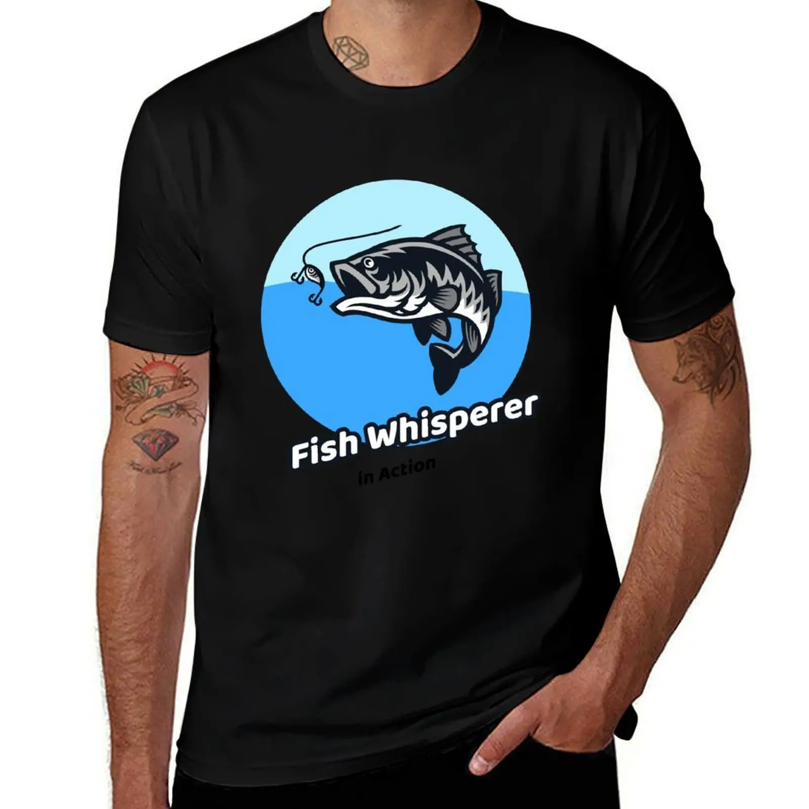 

Fish Whisperer in Action, Fishing T-Shirt Aesthetic clothing designer shirts customizeds men clothing