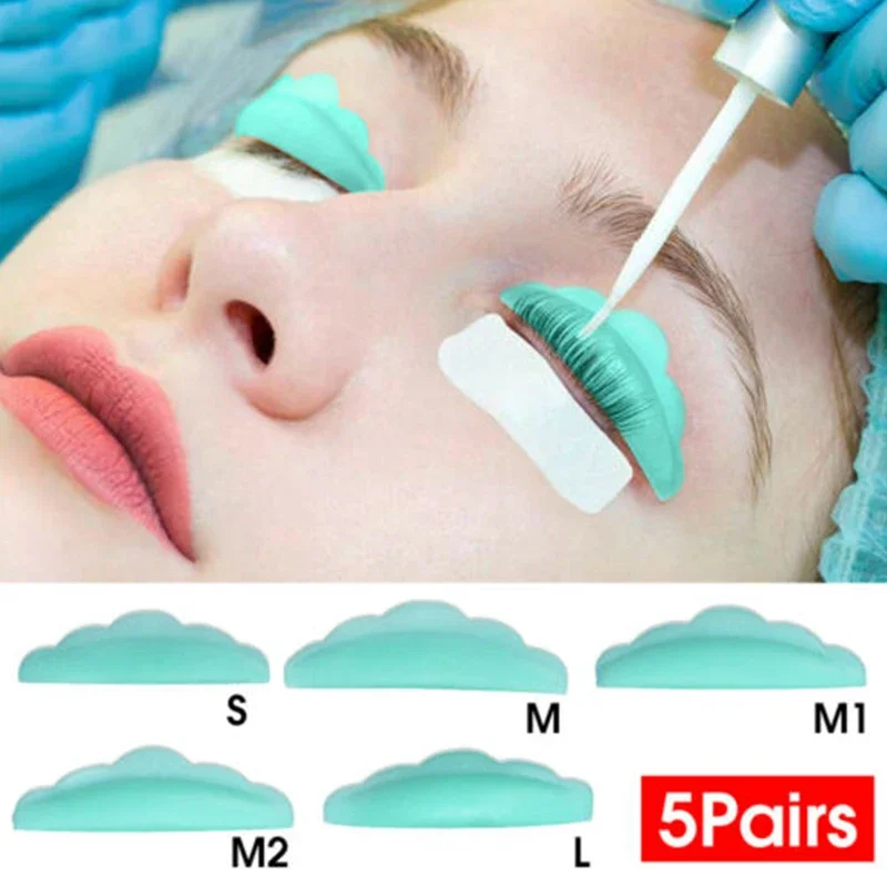 10Pcs Reusable Eyelash Lifting Kit Silicone Lamination Pad Eyelash Perm Rods 3D Eyelashes Extension Curler Pad Makeup Tool