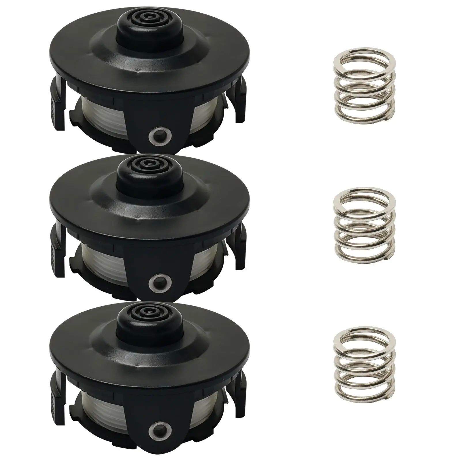 

3 Set Spool Line Cover Cap Compression Spring For Tap&Go 195858-1 196146-9 DUR181Z DUR141 DUR180 Grass Trimmer Parts