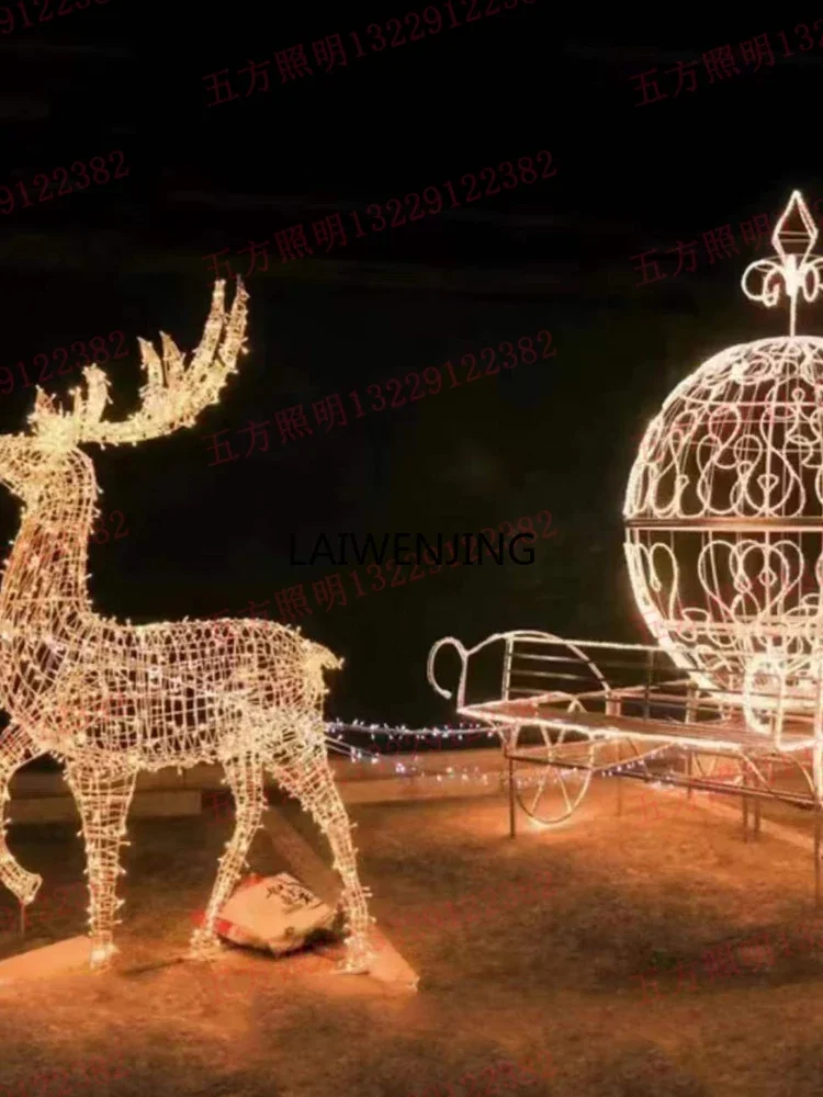 

MJY LED Christmas Deer Pull Car Modeling Light Outdoor Light Show Beauty Chen Holiday Decoration