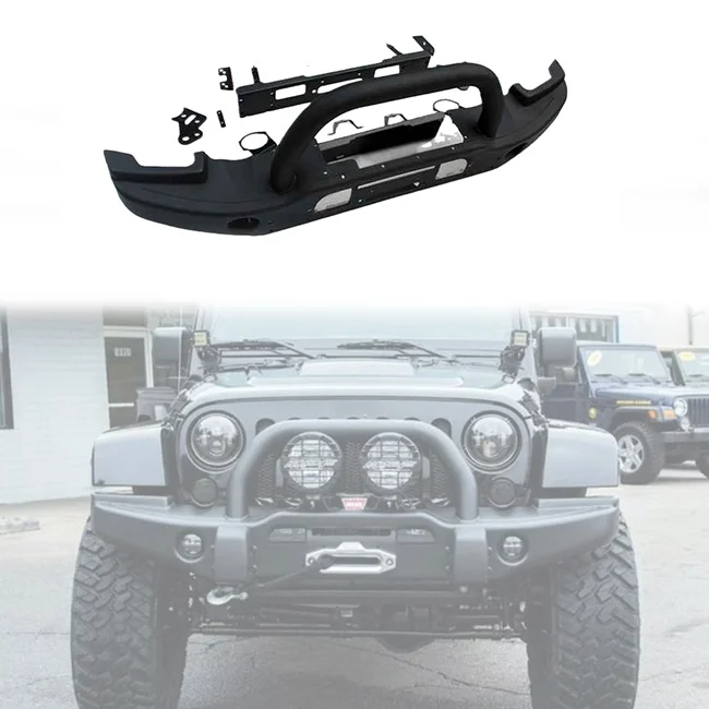 High Quality 4x4 Car Steel Bumper New Front/Rear Tire Rack Offroad Accessories For 2007-2017 For For JK Easy