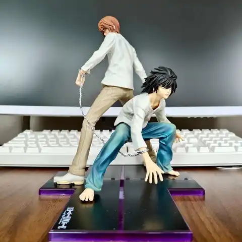 2pcs DEATH NOTE L Lawliet erurouraito Yagami Light Kami Anime PVC Action Figure Toy Game Statue Collection Model Doll