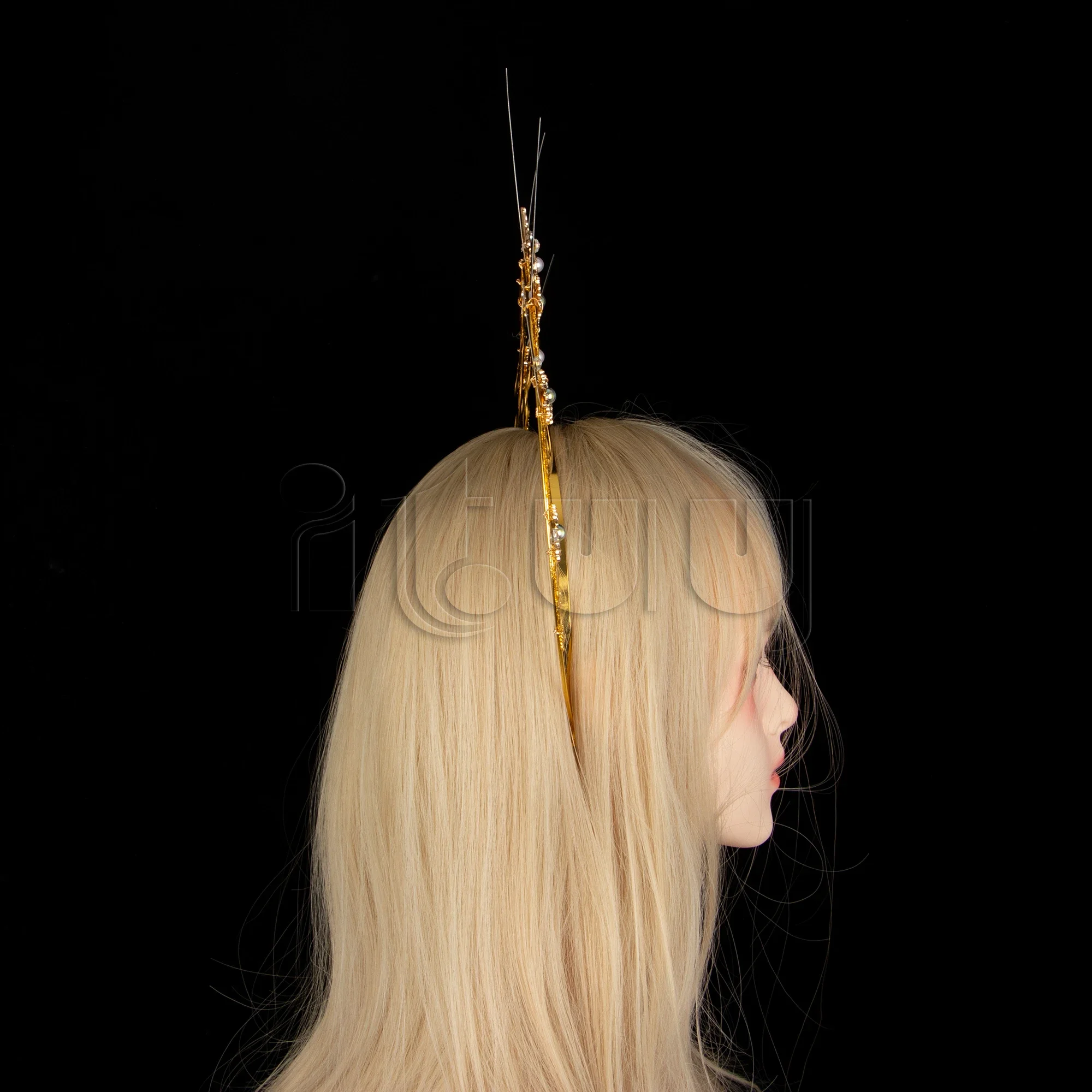Göttin Gold Spike Halo Kopfschmuck Gothic Lolita Mädchen Cosplay Sonne Krone Halskette Stirnband Hochzeit Braut Party Zubehör