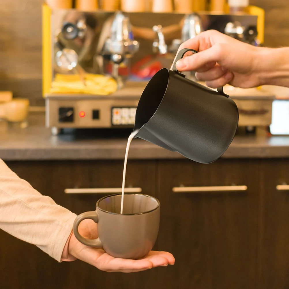 

12Oz Stainless Steel Frothing Pitcher Professional Milk Steamer Cup for Coffee Latte Art Cappuccino Making Reusable Dishwasher