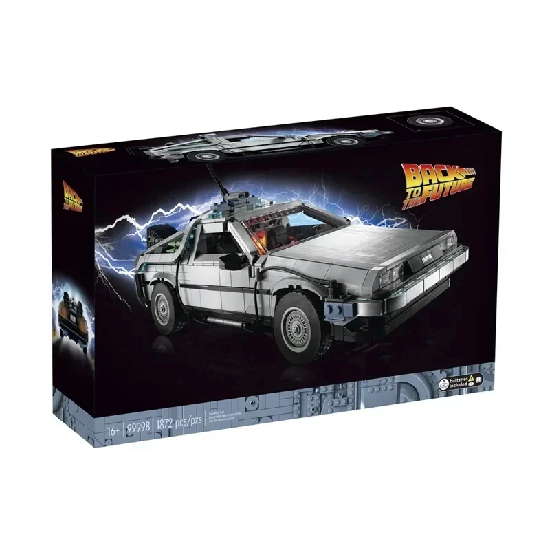 NEW 2024 Back to the Future Time Machine Compatible 10300 Building Blocks Technical Car Bricks Construct Toys For Children Gifts