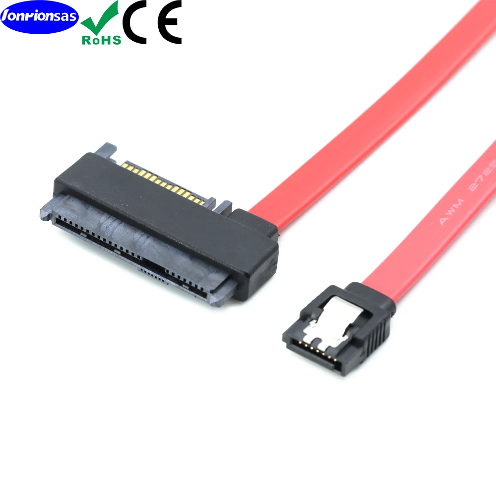 SFF-8482 29Pin ke SATA 7Pin female dengan kabel kait SAS Hard Disk terhubung ke Motherboard SATA Port adaptor Wire15PIN Power Por