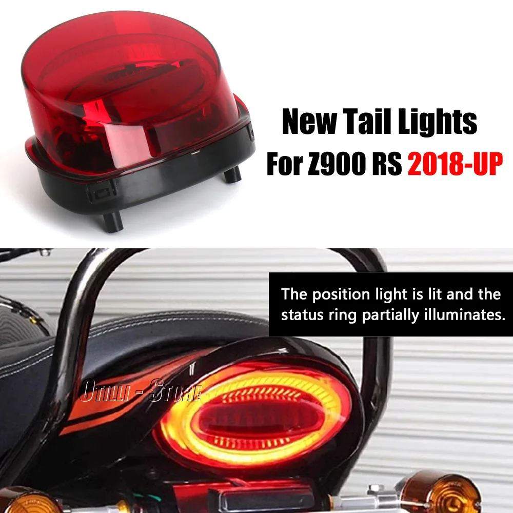 

Motorcycle Accessories LED Rear Stop Brake Tail Light Taillight Red Plug and Play For Kawasaki Z900RS Z900 RS z900rs 2018 - 2023