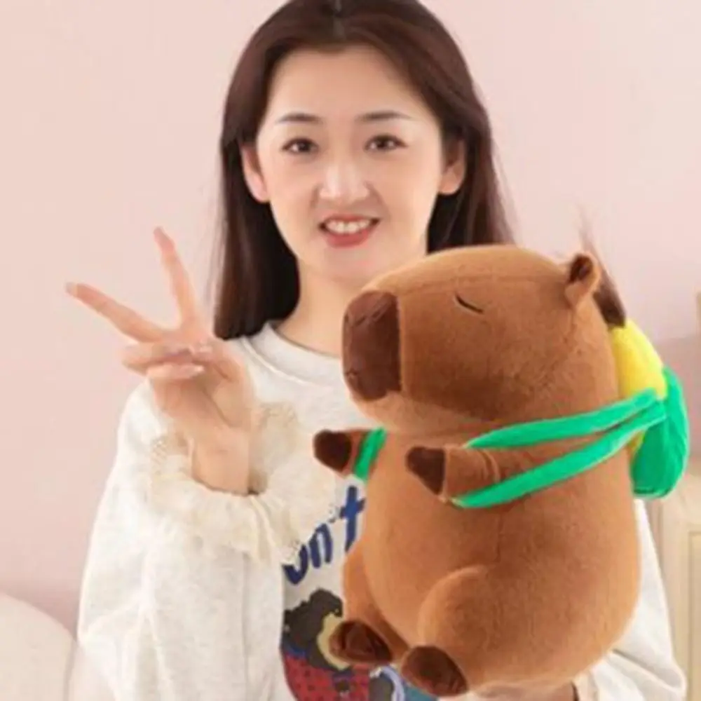 Corn Backpack Corn Capybara Plush Toy Fluffy Soft Capybara Plush Toy Simulation 25cm Capybara Fluffty Doll Christmas