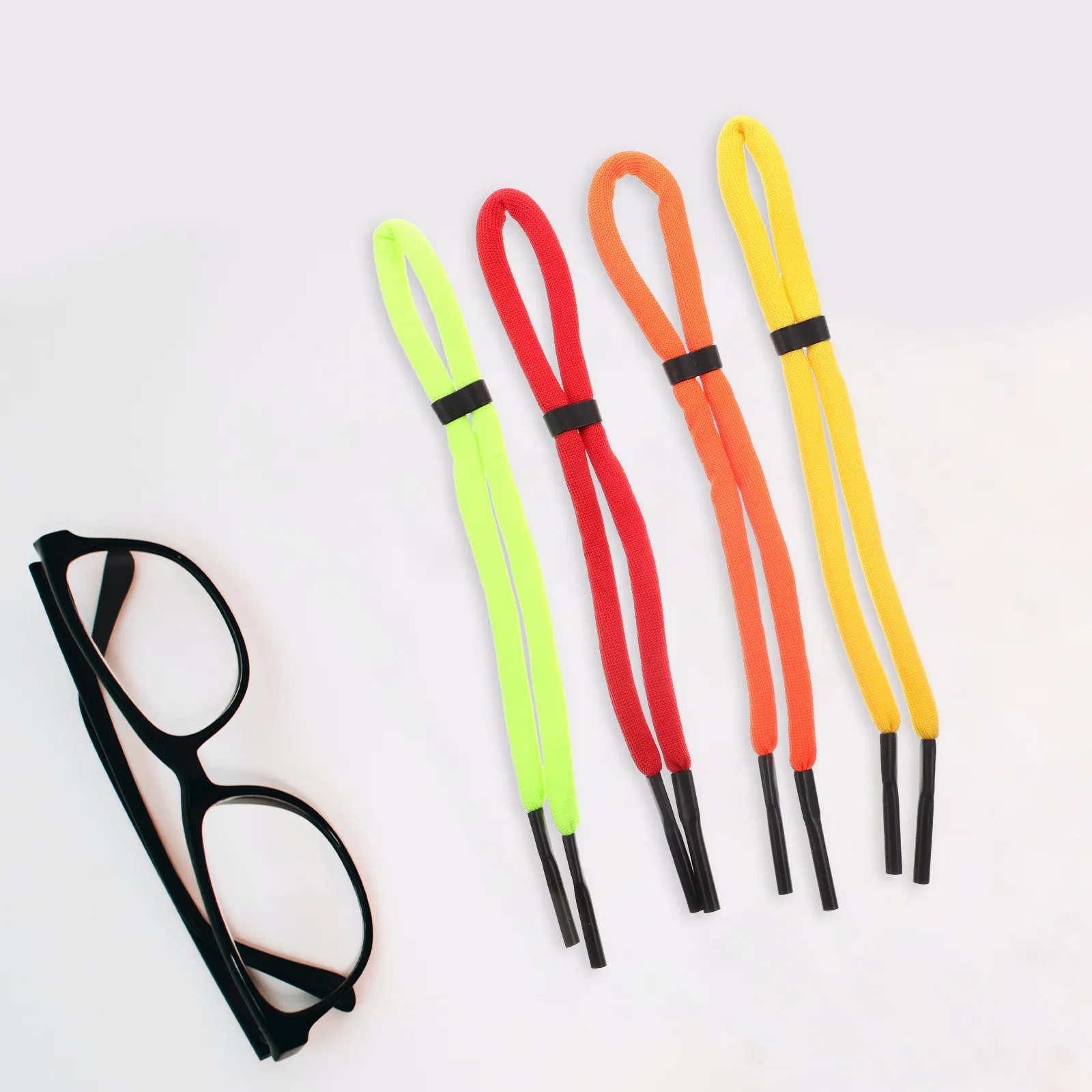 Silicone Eyeglass Straps 4 Pack Adjustable Anti Lost Glasses Holders for Halloween Christmas Costumes