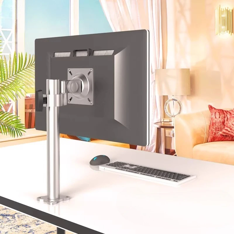 Industrial Aluminum Monitor Arm Heavy Duty Desk Bracket for Screens Swivel Storage Stand Office Computer Monitor Display Racks