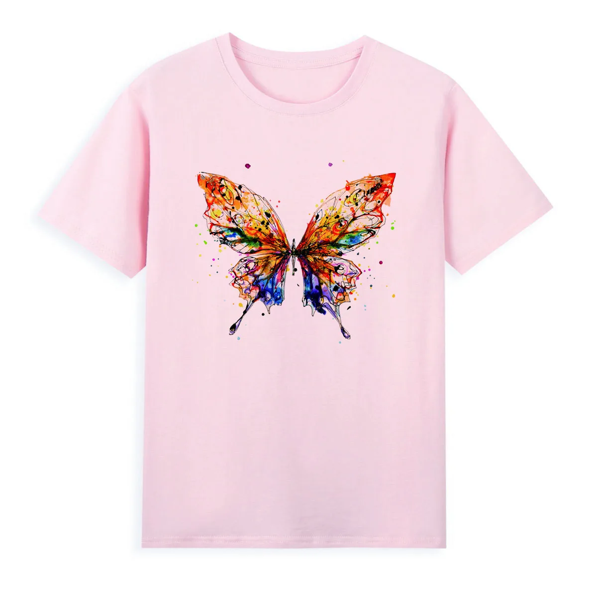 New Colorful Butterfly T-shirt Cool Summer Women Clothing Hot Sale Brand Shirt Fashion Top Tees A0176