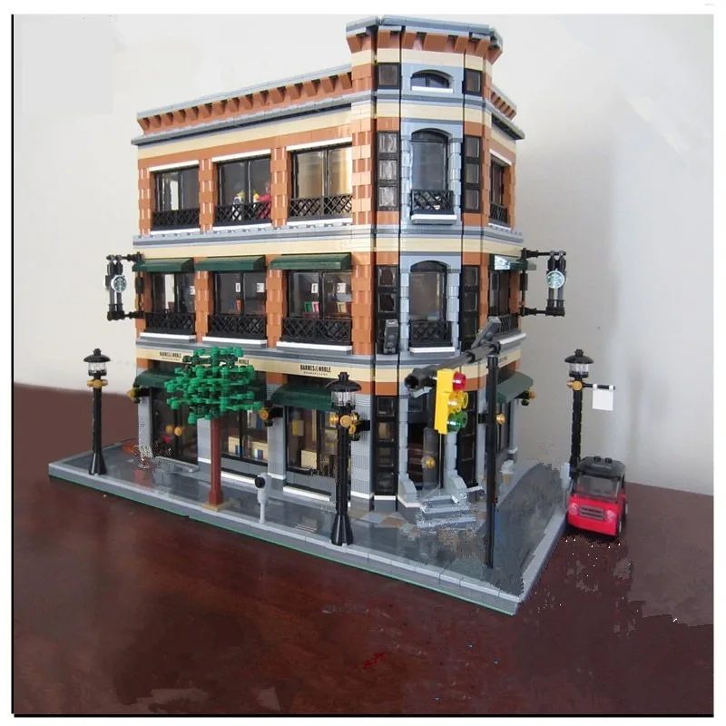 

IN STOCK 15017 4616Pcs Starbucks Bookstore Cafe Model Building Kits Blocks Bricks lepin DIY Children Educational Toys Gift