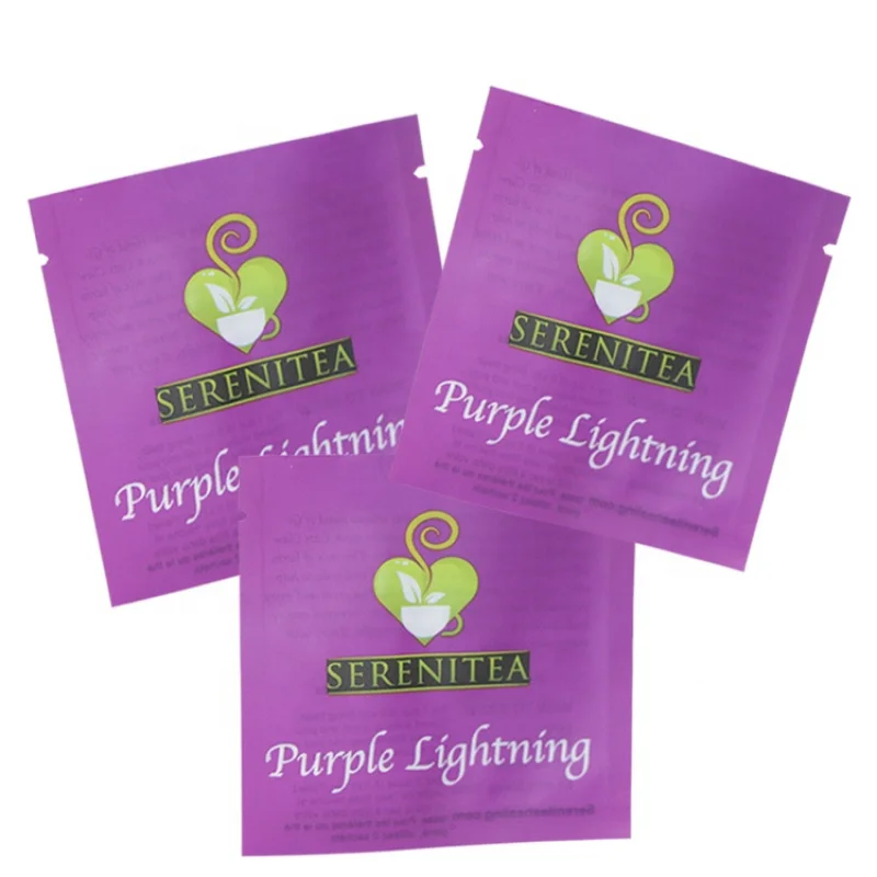 2025customized.custom flat three side heat sealed foil bag black tea packing sachet packet small tea powder packaging baggie