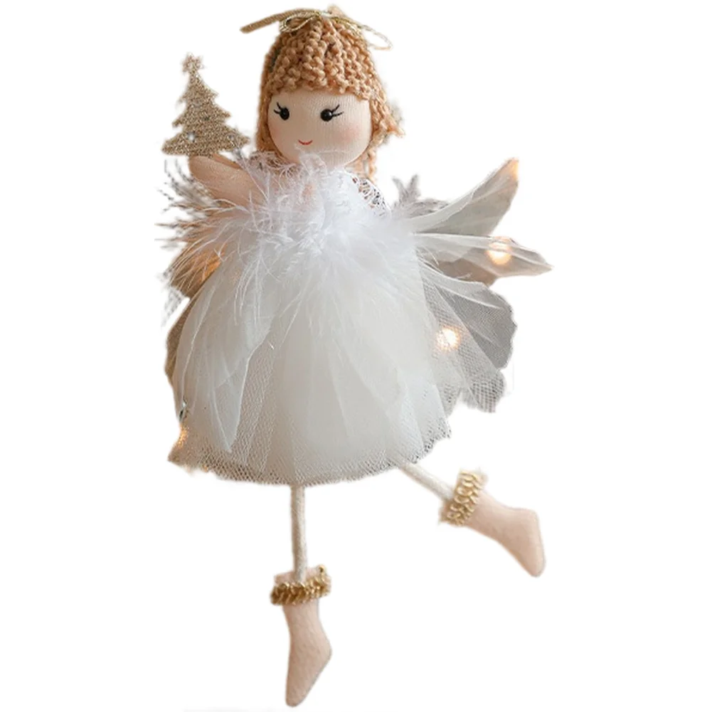 

Angel and Girl For Tree Hanging Ornament Made with Plush and Mesh Material for Seasonal and Holiday Decoration Use