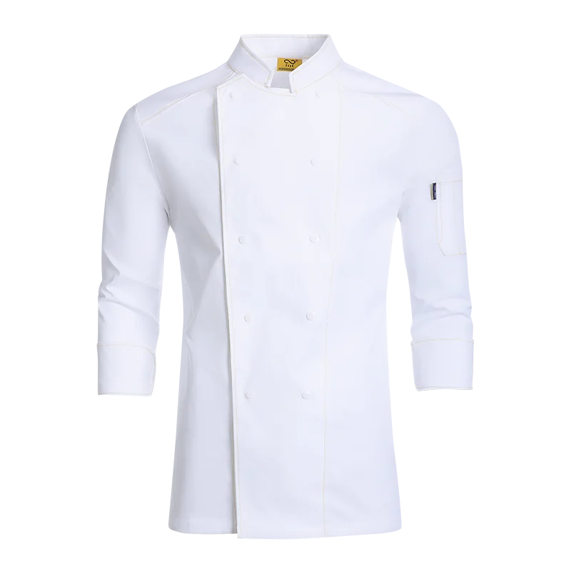 Kurtka kucharska z długim rękawem męska damska do restauracji kuchni odzież robocza dla kelnerów catering piekarnictwo