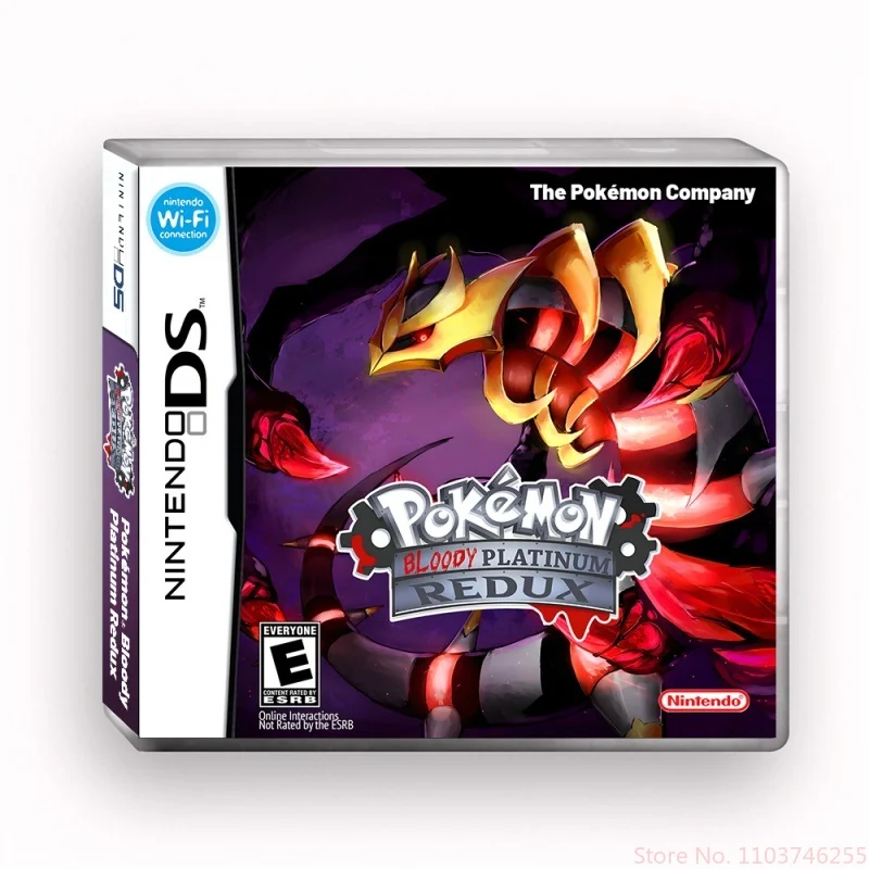 New Arrival Nds Game Cartridge Video Game Card Pokemon Series Pokemon Bloody Platinum Redux With Box English Version Toys Gift