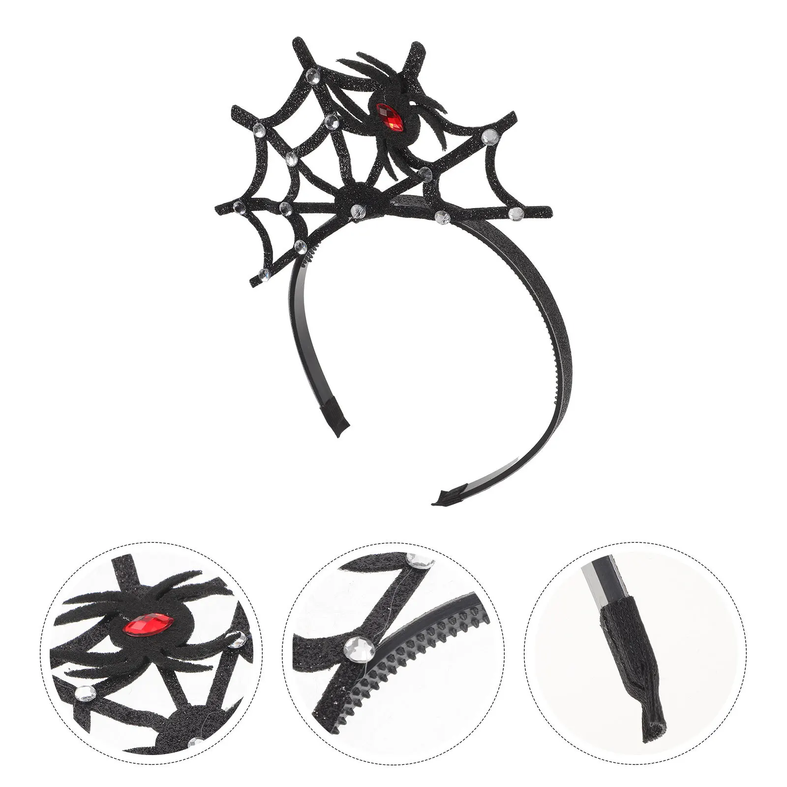 

Halloween Spider Web Headband Comfortable Lightweight for Party Cosplay Costume Hair Decoration Spider Costume