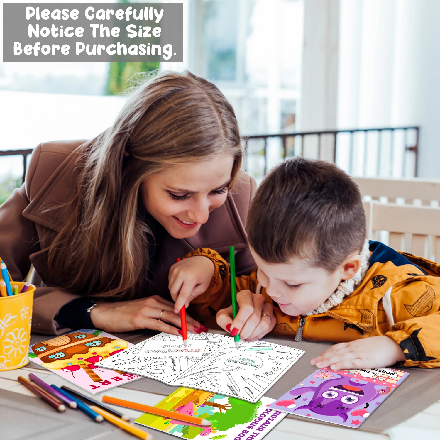 20-pack kleurboeken voor kinderen met 20 stapelkrijtenset Mini kleurboeken Bulk voor kinderen van 2-4-8-12 jaar Klein activiteitenboek