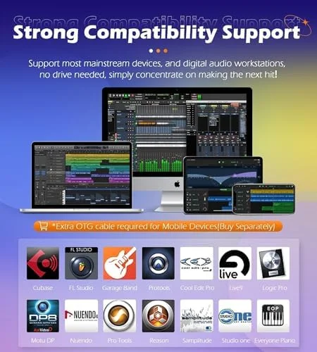 Synido TempoPAD P16 Midi Controller Beat Maker Machine for Music Production, Portable USB MIDI Beat Pad Controller for Beginners image 5