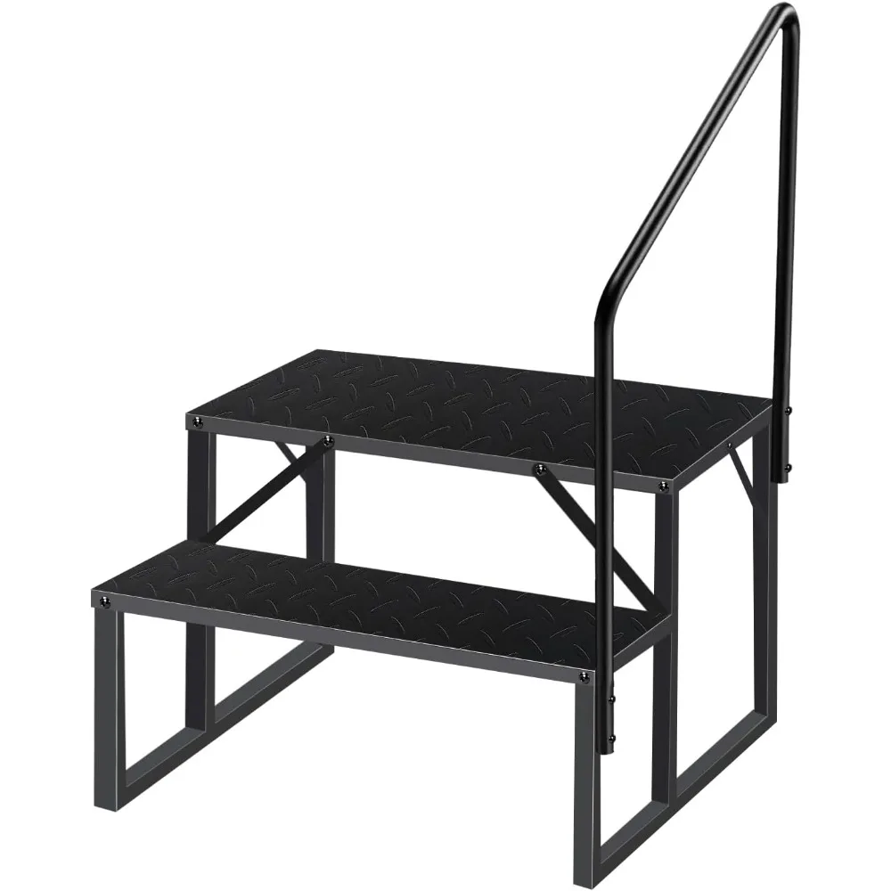 

Step Ladder, Step Stool with Handle, Heavy Duty Pool Ladder Above Ground 660Lbs, Camper Steps Outdoor Steps RV Stairs for Reachi