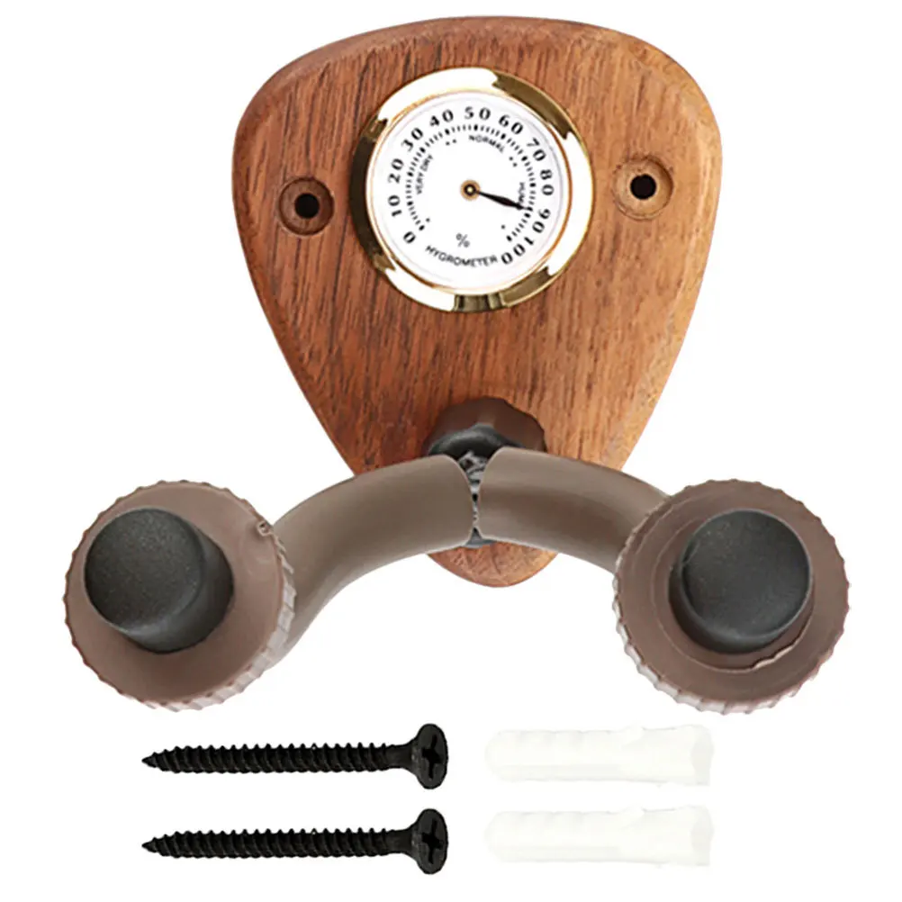 

Guitar Wall Mount With Hygrometer For Acoustic Electric Bass Ukulele Space Saving Hanger Dual Measurement Temperature