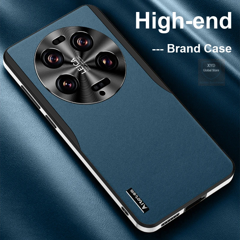 

High end For Xiaomi 13 Ultra Case Matte Leather Brand Phone Case For Xiaomi 13 Ultra Mi13 Mi 13Ultra Cover Airbag Shell Skin Bag