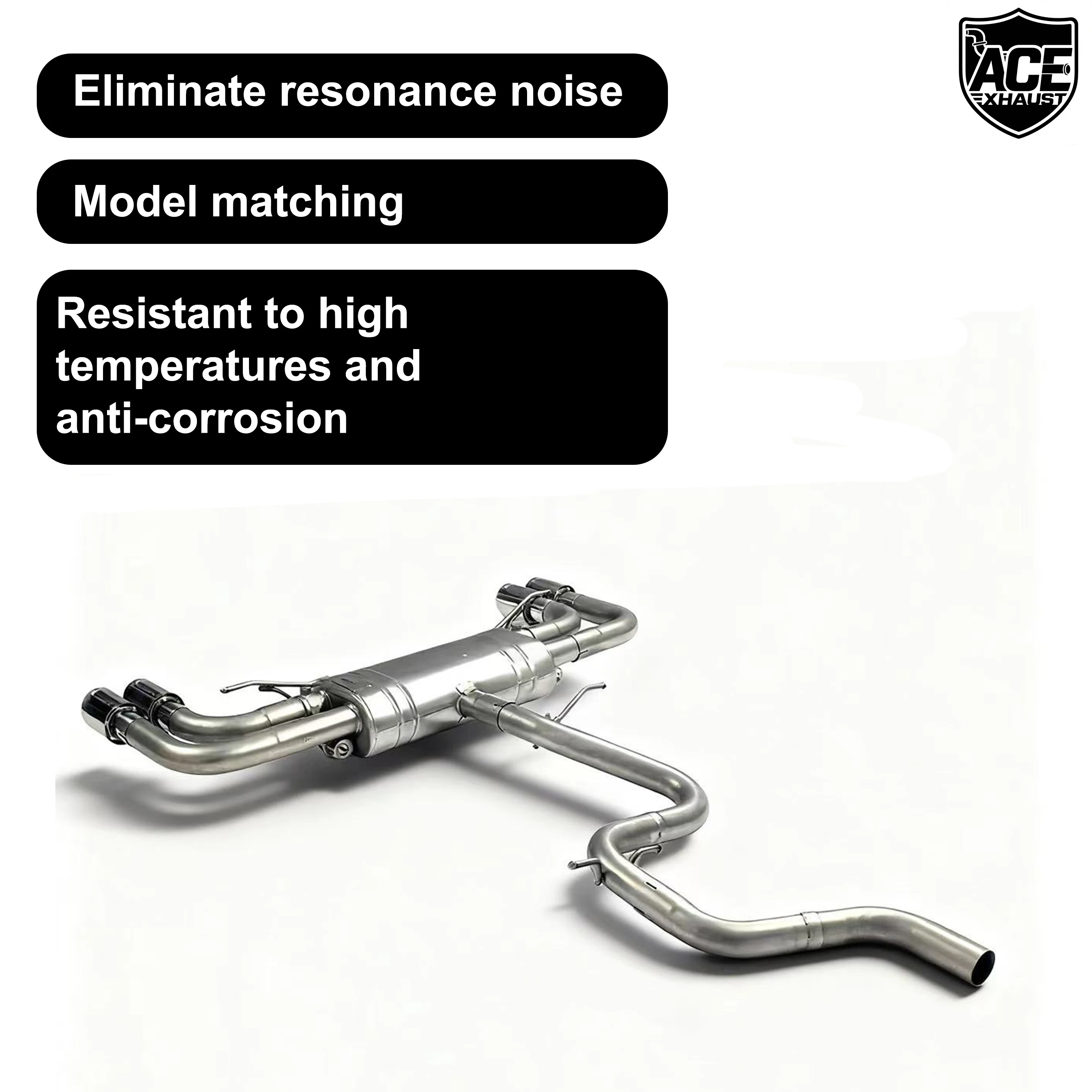 ACE Perfect Fitment Auspuff für Audi TT/TTS 8S (MK3) 2015-2025 Sport-Schalldämpfer mit Ventil Catback Valvetronic Auspuffanlagen – Detail 6
