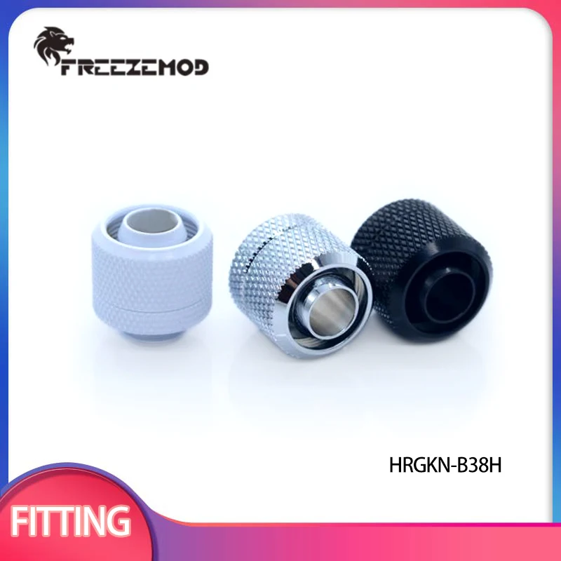 FREEZEMOD HRGKN-B38 PC Water Cooling Brass Fittings G1/4'' External Thread for ID9.5 X OD12.7mm / ID10 X OD16mm PVC Soft Tube