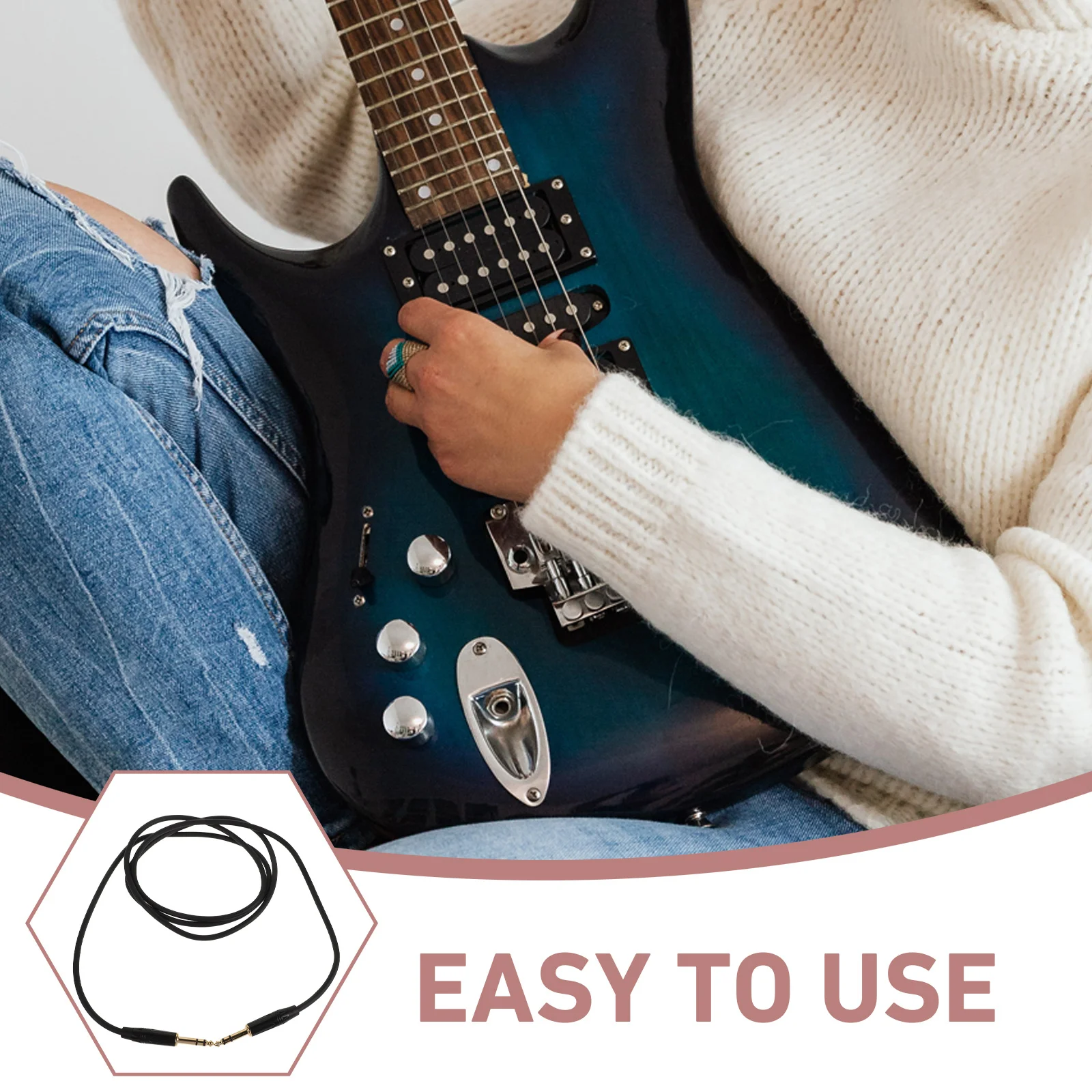 6.35 مللي متر ذكر إلى ذكر كابل أداة جودة صوت مستقرة تطبيق واسع كابلات تأثير الغيتار أمبير تصميم أنيق #5