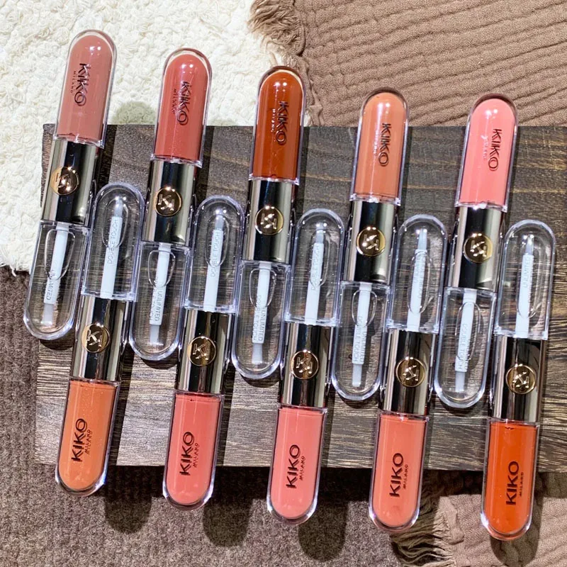 KIKO Autumn & Winter Collection Unlimited Double Touch Lip Gloss Water Gloss Glass Lip Effect Long Lasting Makeup Daily Lipstick