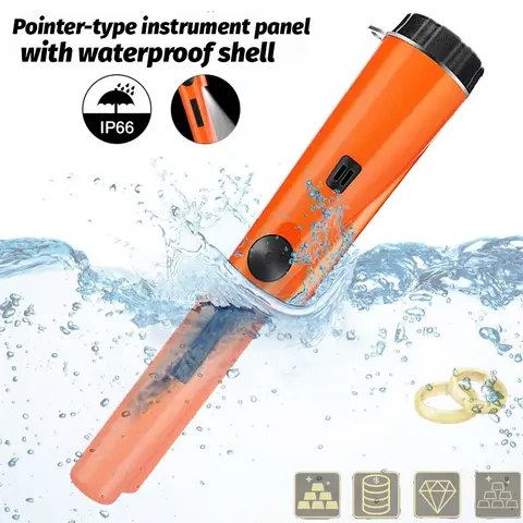 Metal Detector Pinpointer Waterproof Handheld Pin Pointer Wand Golden Treasure Hunting Unearthing Tool Accessories