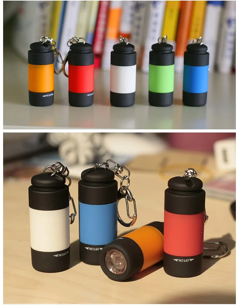 USB wiederaufladbare LED multifunktionale Taschen-Schlüsselanhänger-Taschenlampe mit starkem Licht, wasserdicht, für Outdoor-Wandern, Camping, Mini-Taschenlampe – Detail 3
