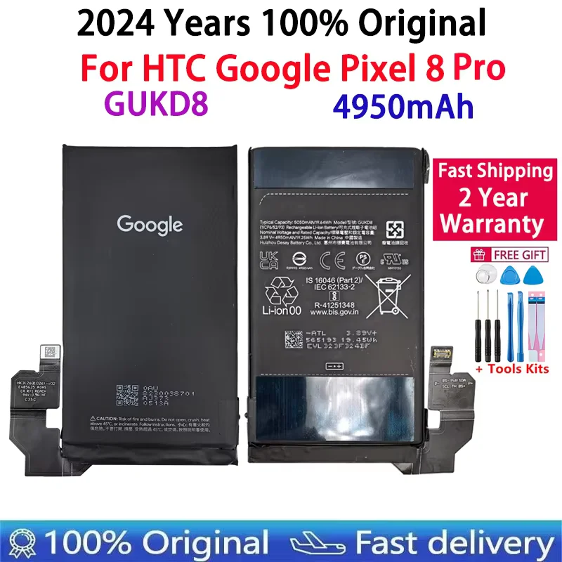 

Replacement Battery For HTC Pixel8 Pro, Google Pixel 8 Pro Batteries, 4950mAh, Fast Shipping, 100% Original