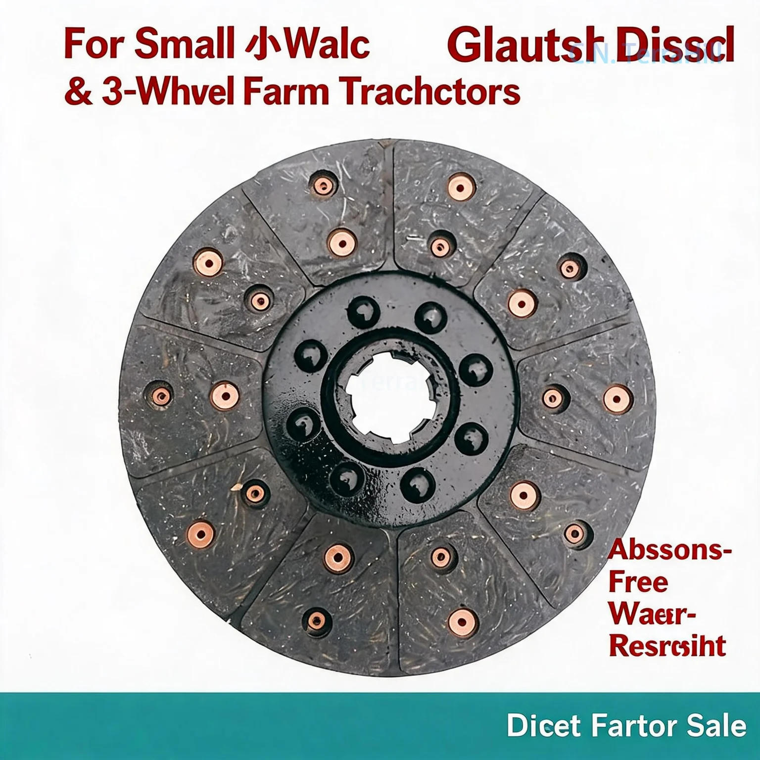 Tractor Clutch Plate Friction Disc for Agricultural Three-Wheeled Vehicle Small Four-Wheel Tractor, Replacement Clutch Assembly