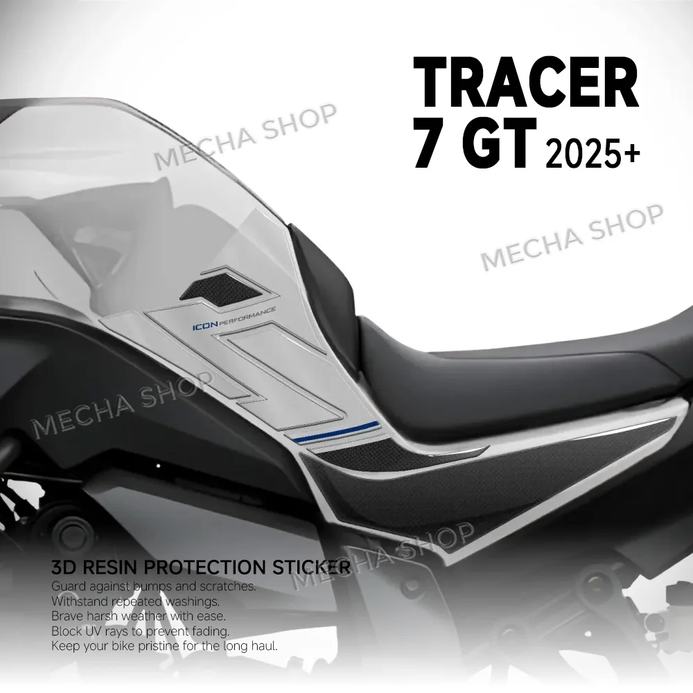 

Motorcycle Accessories 3D Resin Sticker Kit Side Tank Pad Decal For Tracer 7 GT 2025 2026