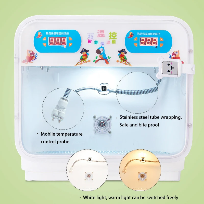 Automatic Constant Temperature Parrot Incu bator Intelligent Air Heating Bird Nursery Breeding Cage