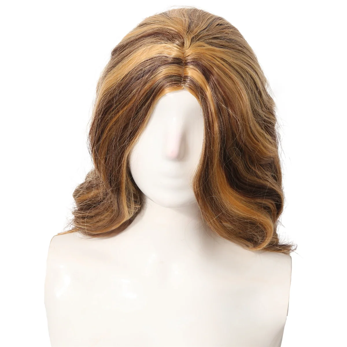 Longo Curly Big Wave Frente Lace Wig, europeus e americanos, Piano Cor, Perucas de Cabelo Feminino, Fibra Química, 26"