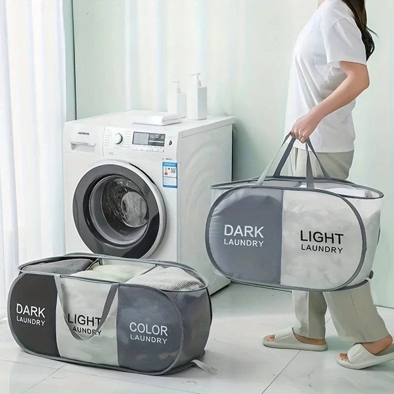 

Oxford Laundry Portable Pop Up Hamper Wide Opening Dirty Clothes Storage Box Multi-Functional Home Storage Large Capacity Home