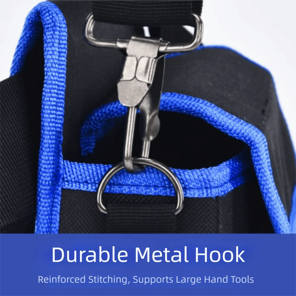 Large-Sized Electrician's Tool Bag Wear-Resistant Oxford Cloth One-Piece Design Portable Repair Bag Shoulder Strap