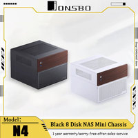 JONSBO N4 Black NAS Chassis M-ATX Version SFX Power Position 8 Disks Hot-Swappable 120mm*1 Fan Office Home Computer Chassis
